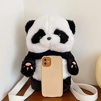 Cute Panda Plush Crossbody Bag