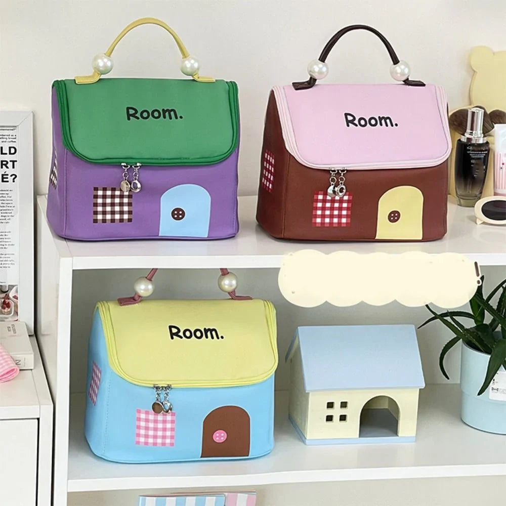 Cute House Design Makeup Bag