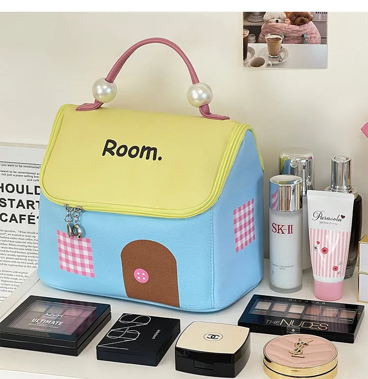 Cute House Design Makeup Bag
