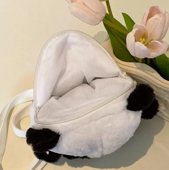 Cute Panda Plush Crossbody Bag