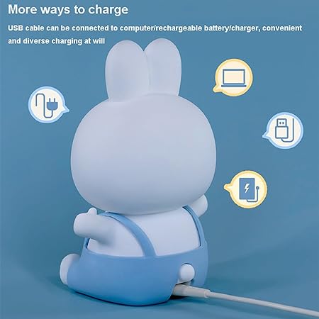 Cute Silicone Nursery Bunny Lamp