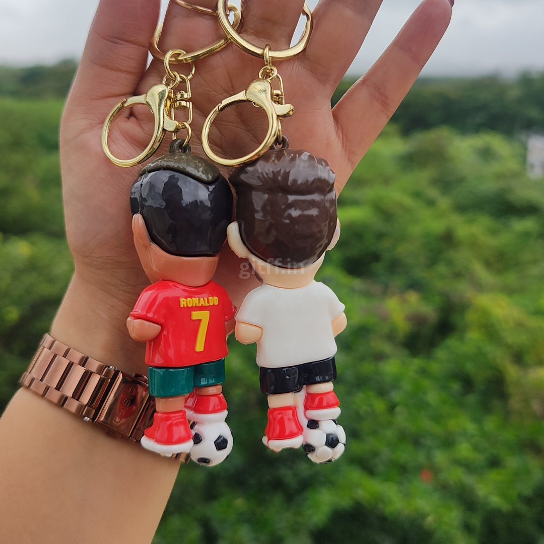 Ronaldo & Messi Keychain