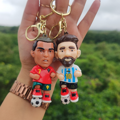 Ronaldo & Messi Keychain