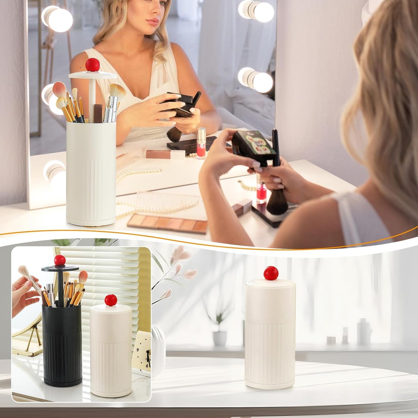 Push-Up Makeup Brush Organizer