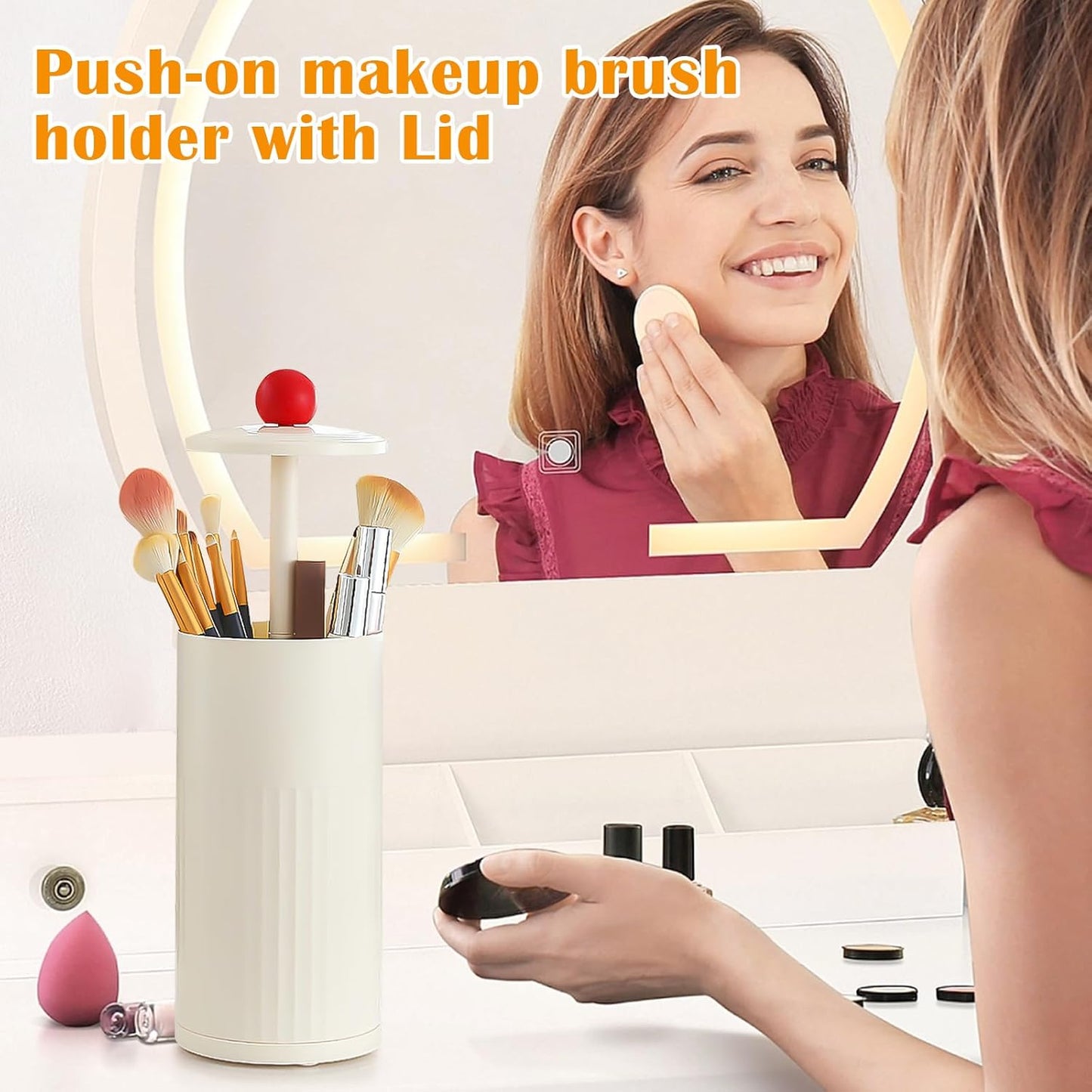 Push-Up Makeup Brush Organizer