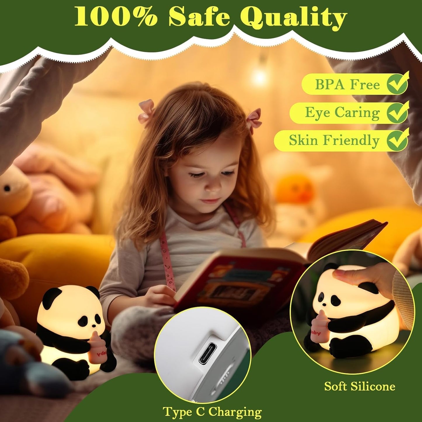 Baby panda lamp
