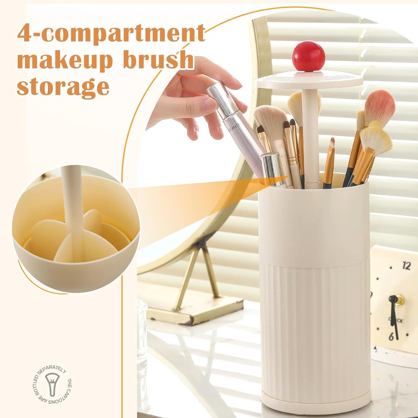 Push-Up Makeup Brush Organizer