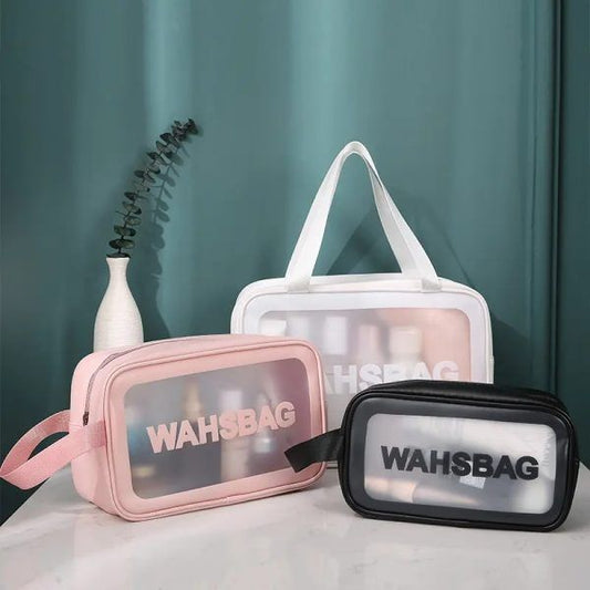 3pcs Clear Travel Toiletry &amp; Makeup Bag Combo