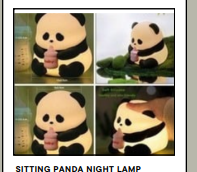Baby panda lamp