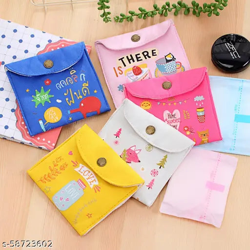 Sanitary Pad Pouch – Cute, Compact & Reusable! (Pack of 2)