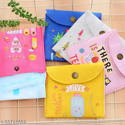 Sanitary Pad Pouch – Cute, Compact & Reusable! (Pack of 2)