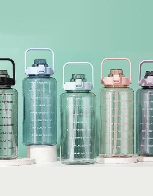 Water Bottle with Contemporary Time Markings, 2 Liter