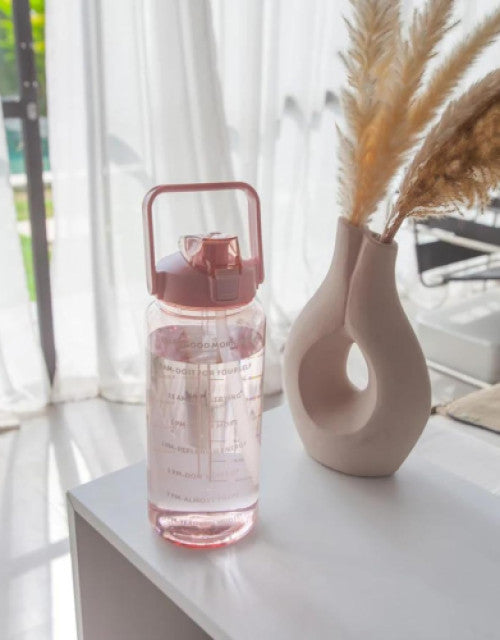 Water Bottle with Contemporary Time Markings, 2 Liter